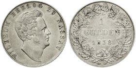 Nassau
Wilhelm, 1816-1839
Gulden 1838 gutes sehr schön