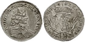 Sachsen-Albertinische Linie
Johann Georg III., 1680-1691
1/6 Taler 1682 CF Dresden. fast vorzüglich, kl. Randfehler