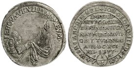 Sachsen-Albertinische Linie
Johann Georg III., 1680-1691
1/3 Taler 1691 Dresden, auf seinen Tod. sehr schön