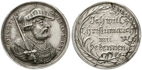 Sachsen-Albertinische Linie
Friedrich August I., 1694-1733
Silbermedaille o.J. a.d. 200 Jahrfeier der Augsburger Konfession. Brustbild Johann des Be...