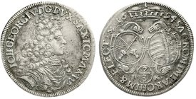 Sachsen-Albertinische Linie
Friedrich August I., 1694-1733
2/3 Taler 1694 IK, Dresden. sehr schön