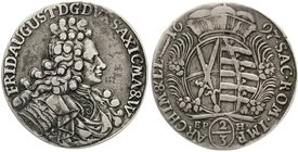 Sachsen-Albertinische Linie
Friedrich August I., 1694-1733
2/3 Taler 1697 EPH Leipzig. 16,02 g. schön/sehr schön, winz. Randfehler
