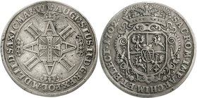 Sachsen-Albertinische Linie
Friedrich August I., 1694-1733
Taler nach burgundischem Fuß 1702 Leipzig. 26,98 g. sehr schön, Schrötlingsfehler, selten...