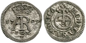 Sachsen-Albertinische Linie
Friedrich August I., 1694-1733
3 Pfennig 1709 ILH sehr schön