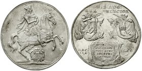 Sachsen-Albertinische Linie
Friedrich August I., 1694-1733
Taler 1711, Dresden. A.d. Vikariat. 29,16 g vorzüglich/Stempelglanz, winz. Schrötlingsfeh...