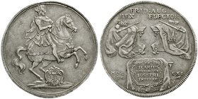 Sachsen-Albertinische Linie
Friedrich August I., 1694-1733
Taler 1711, Dresden. A.d. Vikariat. 29,01 g gutes sehr schön