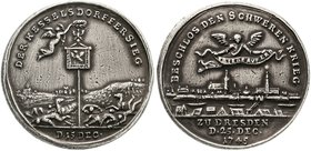 Sachsen-Albertinische Linie
Friedrich August II., 1733-1763
Silbermedaille 1745 a.d. Dresdner Frieden und die Schlacht von Kesseldorf, 32 mm, 11,52 ...