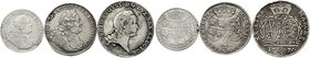 Sachsen-Albertinische Linie
Friedrich August II., 1733-1763
3 Stück: 1/3 Taler 1746 FWoF Dresden (gutes ss), 1/6 T. 1752 (s/ss) sowie 2/3 T. 1770 (s...