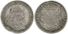 Sachsen-Albertinische Linie
Friedrich August II., 1733-1763
1/3 Taler 1754 FWoF Dresden. sehr schön, Zainende, Schrötlingsfehler