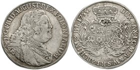 Sachsen-Albertinische Linie
Friedrich August II., 1733-1763
2/3 Taler 1755 FWoF 13,01 g. fast sehr schön