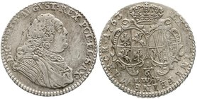 Sachsen-Albertinische Linie
Friedrich August II., 1733-1763
1/6 Taler 1763 FWoF Dresden Harnischvariante, 5,3 g sehr schön/vorzüglich