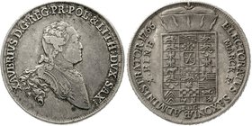Sachsen-Albertinische Linie
Xaver, 1762-1768
Konventionstaler 1766 EDC Dresden 27,68 g. sehr schön