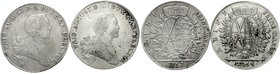 Sachsen-Albertinische Linie
Friedrich August III. 1763-1806
2 Stück: Konventionstaler 1767, 1768 EDC. fast sehr schön, kl. Schrötlingsfehler