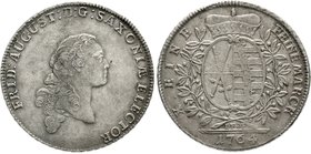 Sachsen-Albertinische Linie
Friedrich August III. 1763-1806
Konventionstaler 1764 IFoF, Leipzig. 27,83 g. sehr schön