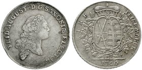 Sachsen-Albertinische Linie
Friedrich August III. 1763-1806
Konventionstaler 1764 IFoF, Leipzig. 27,84 g. sehr schön