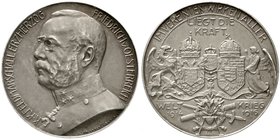 Erster Weltkrieg
Silbermedaille Erzherzog Friedrich von Österreich 1916 von Lauer, Brustbild links/ bekrönte Wappenschilde von Österreich und Ungarn,...