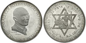 Geografie und Kartografie
Israel
Silbermedaille 1967. Auf den 6-Tage-Krieg. Brb. Moshe Dayan/Soldat sitzt im Davidsstern. 50 mm; 50,96 g. vorzüglich...