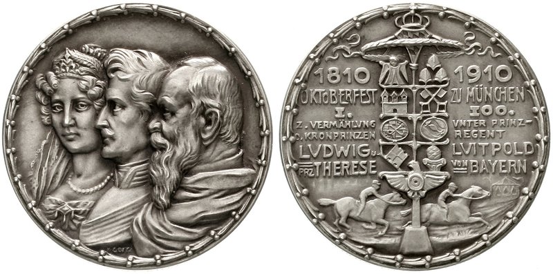 Münchner Medailleure
Karl Goetz
Silbermedaille 1910. Zum 100. Münchner Oktober...