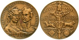 Münchner Medailleure
Karl Goetz
Bronzemedaille 1935. Zur 125-Jahrfeier des Münchner Oktoberfestes. 36 mm. sehr schön/vorzüglich