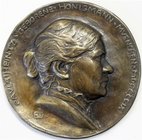 Münchner Medailleure
Hans Schwegerle
Eins. Bronzegussmedaille 1909 auf Paula Heintz, geb. Honigmann. 1. Fassung. 111 mm. Es existiert nur dieses Exe...
