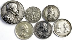 Zusammenstellungen und Lots
6 versilberte alte Galvanos zu alten Medaillen. Darunter auch sehr alte Museums-Anfertigungen, u.a. der Medaille 1575 von...