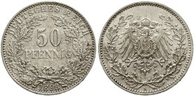 50 Pfennig gr. Adler Eichenzweige Silb. 1896-1903
1898 A. gutes vorzüglich