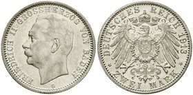 Baden
Friedrich II., 1907-1918
2 Mark 1913 G. vorzüglich/Stempelglanz