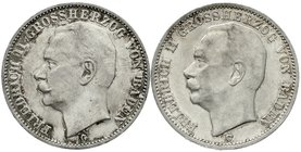 Baden
Friedrich II., 1907-1918
2 X 3 Mark: 1912 und 1914. beide vorzüglich/Stempelglanz, schöne Tönung
