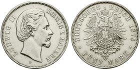 Bayern
Ludwig II., 1864-1886
5 Mark 1875 D. vorzüglich