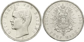 Bayern
Otto, 1886-1913
5 Mark 1888 D. vorzüglich/Stempelglanz