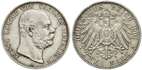 Sachsen/-Altenburg
Ernst, 1853-1908
2 Mark 1901 A. vorzüglich
