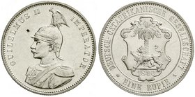 Deutsch Ostafrika
1 Rupie 1890. gutes vorzüglich, winz. Fleck, kl. Randfehler