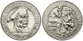 Bielefeld
Silberabschlag der Notgoldmark 1923. 14,20 g. Mit Feingehaltspunze 800 (kopfstehend). vorzüglich, leicht berieben, sehr selten