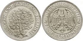 Kursmünzen
5 Reichsmark Eichbaum Silber 1927-1933
1927 A. vorzüglich/Stempelglanz