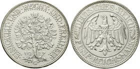 Kursmünzen
5 Reichsmark Eichbaum Silber 1927-1933
1927 G. vorzüglich/Stempelglanz