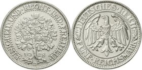 Kursmünzen
5 Reichsmark Eichbaum Silber 1927-1933
1928 D. gutes vorzüglich