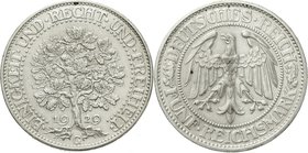 Kursmünzen
5 Reichsmark Eichbaum Silber 1927-1933
1929 G. vorzüglich
