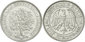 Kursmünzen
5 Reichsmark Eichbaum Silber 1927-1933
1930 A. sehr schön