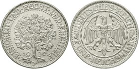 Kursmünzen
5 Reichsmark Eichbaum Silber 1927-1933
1930 D. gutes vorzüglich, kl. Randfehler