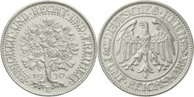 Kursmünzen
5 Reichsmark Eichbaum Silber 1927-1933
1930 E. gutes vorzüglich, selten