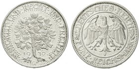 Kursmünzen
5 Reichsmark Eichbaum Silber 1927-1933
1930 G. vorzüglich/Stempelglanz, selten