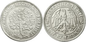 Kursmünzen
5 Reichsmark Eichbaum Silber 1927-1933
1932 D. vorzüglich