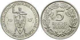 Gedenkmünzen
5 Reichsmark Rheinlande
1925 F. prägefrisch