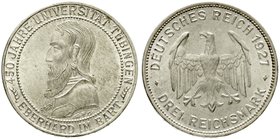 Gedenkmünzen
3 Reichsmark Tübingen
1927 F. vorzüglich/Stempelglanz