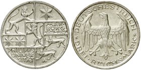 Gedenkmünzen
3 Reichsmark Marburg
1927 A. gutes vorzüglich