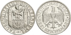 Gedenkmünzen
3 Reichsmark Dinkelsbühl
1928 D. Polierte Platte, nur min. berührt