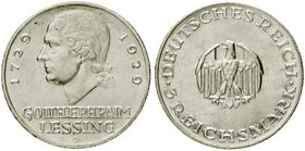 Gedenkmünzen
3 Reichsmark Lessing
1929 D. vorzüglich/Stempelglanz, winz. Kratzer