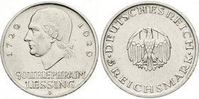 Gedenkmünzen
5 Reichsmark Lessing
1929 A. sehr schön