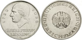 Gedenkmünzen
5 Reichsmark Lessing
1929 D. sehr schön/vorzüglich