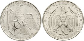 Gedenkmünzen
3 Reichsmark Waldeck
1929 A. prägefrisch, min. Randfehler